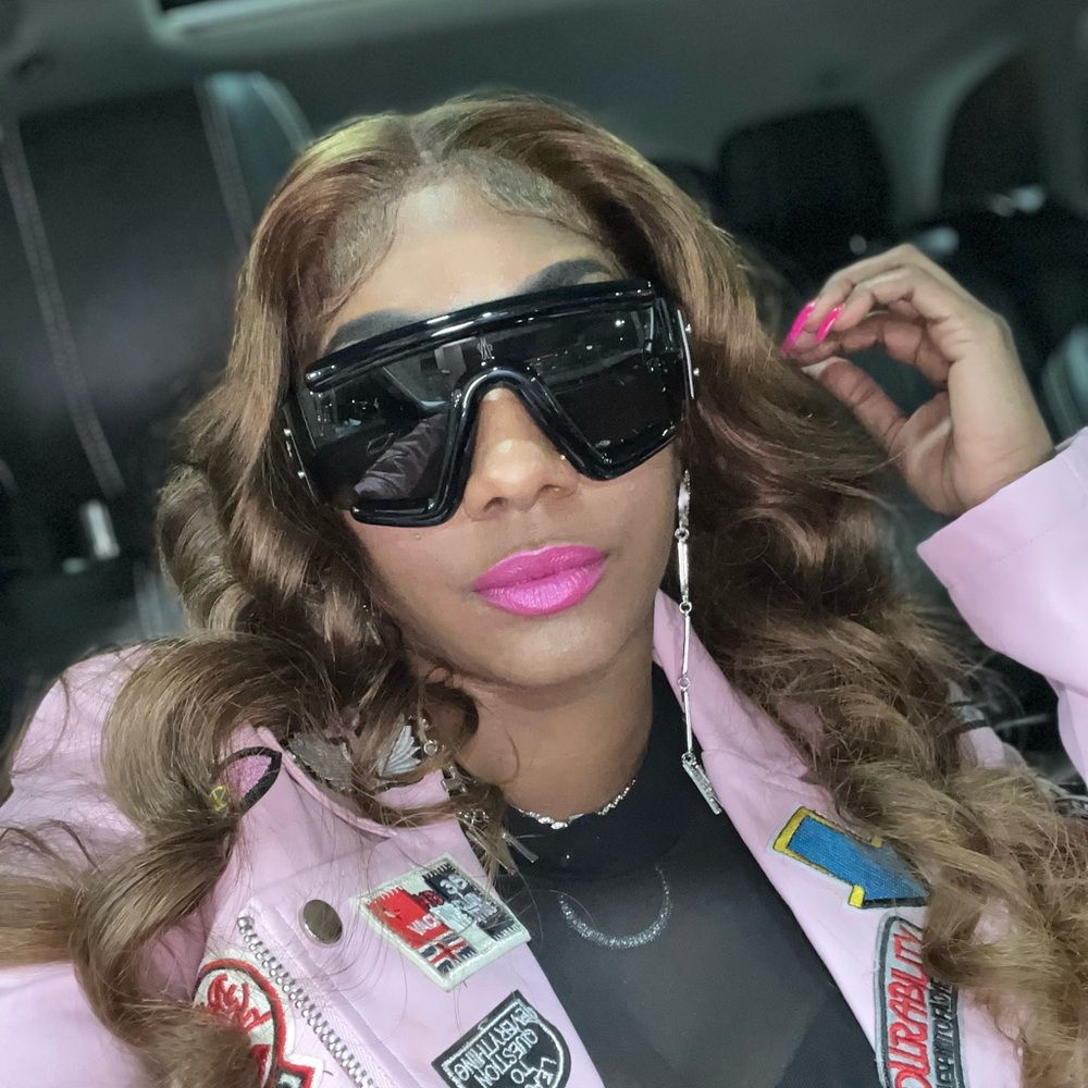 Moncler Black Futuristic Sunglasses